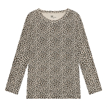 BIRKHOLM Rib Bluse Leopard